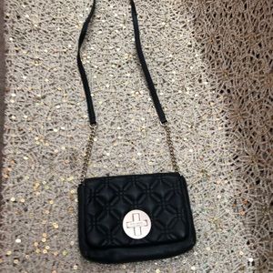 Black and gold cross body